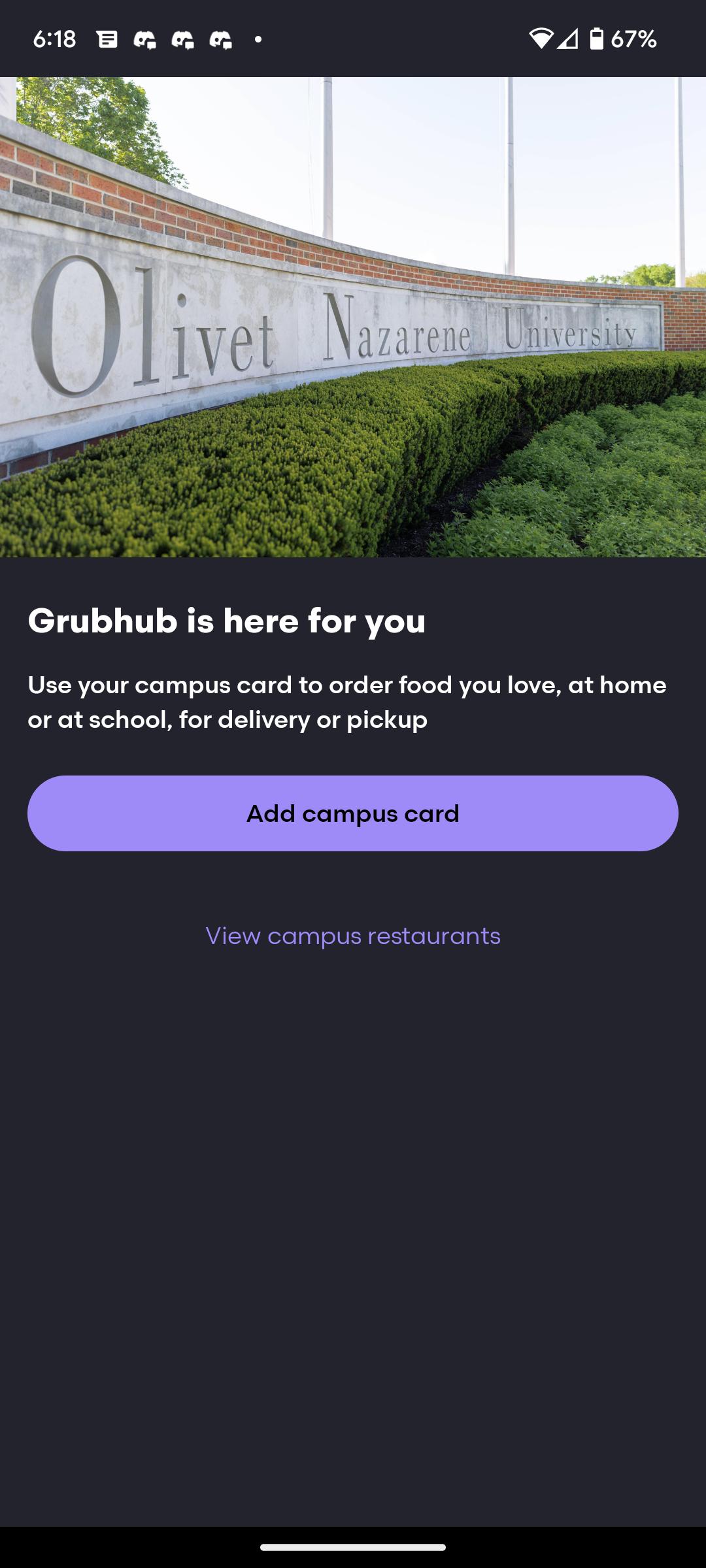 GrubHub Card